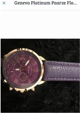 Zeldzaamste paarse gineva horloge nieuw          